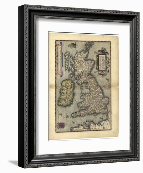 16th Century Map of the British Isles-Library of Congress-Framed Photographic Print