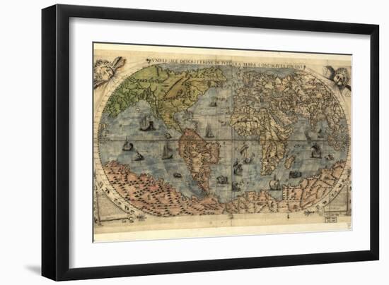 16th Century World Map-Library of Congress-Framed Photographic Print