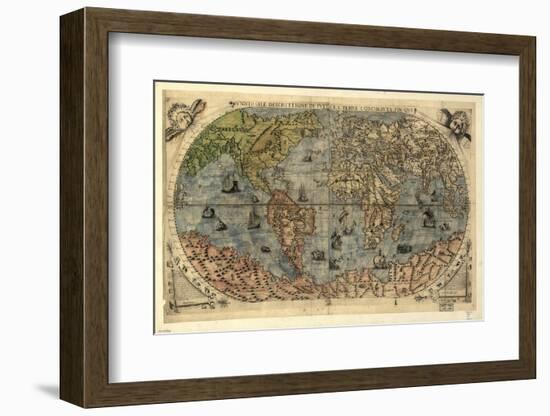 16th Century World Map-Library of Congress-Framed Photographic Print