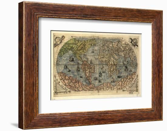 16th Century World Map-Library of Congress-Framed Photographic Print