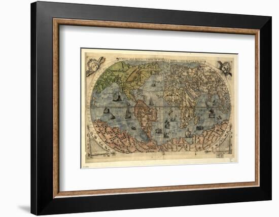 16th Century World Map-Library of Congress-Framed Photographic Print