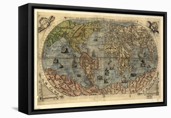 16th Century World Map-Library of Congress-Framed Premier Image Canvas