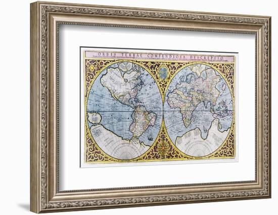 16th Century World Map-Georgette Douwma-Framed Photographic Print