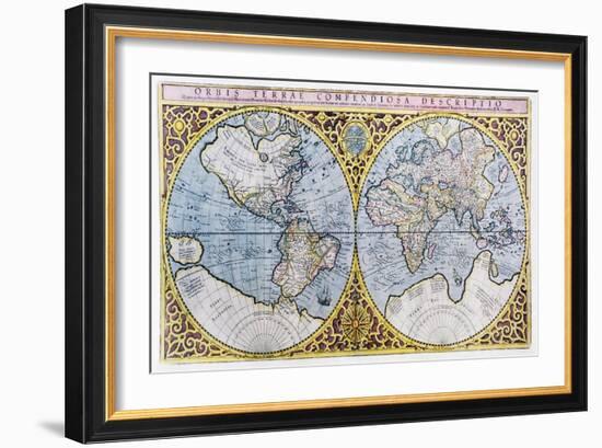 16th Century World Map-Georgette Douwma-Framed Photographic Print