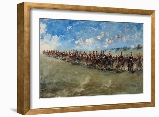 16th Lancers Advancing at Gallop, 1898-Edward Matthew Hale-Framed Giclee Print