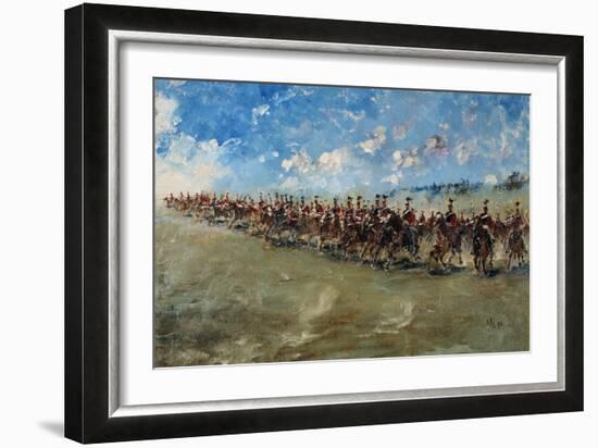 16th Lancers Advancing at Gallop, 1898-Edward Matthew Hale-Framed Giclee Print