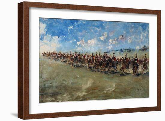 16th Lancers Advancing at Gallop, 1898-Edward Matthew Hale-Framed Giclee Print