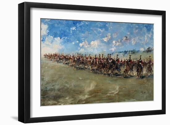 16th Lancers Advancing at Gallop, 1898-Edward Matthew Hale-Framed Giclee Print