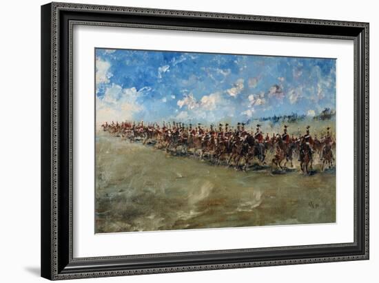 16th Lancers Advancing at Gallop, 1898-Edward Matthew Hale-Framed Giclee Print