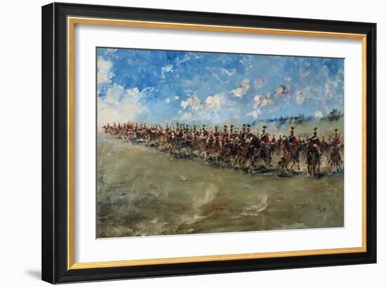 16th Lancers Advancing at Gallop, 1898-Edward Matthew Hale-Framed Giclee Print