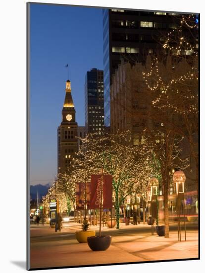 16th Street Walking Mall, Denver, Colorado, USA-Chuck Haney-Mounted Photographic Print