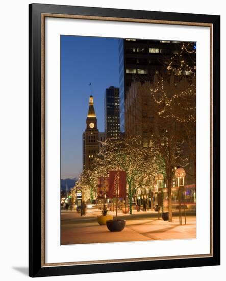 16th Street Walking Mall, Denver, Colorado, USA-Chuck Haney-Framed Photographic Print