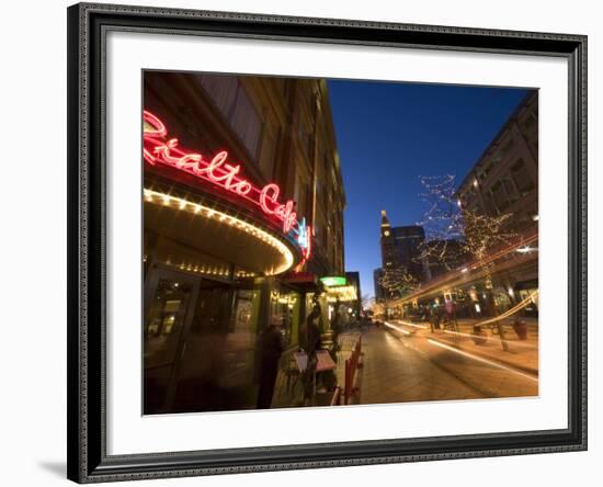 16th Street Walking Mall, Denver, Colorado, USA-Chuck Haney-Framed Photographic Print