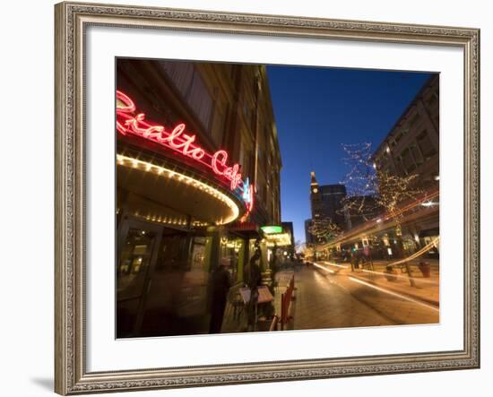 16th Street Walking Mall, Denver, Colorado, USA-Chuck Haney-Framed Photographic Print