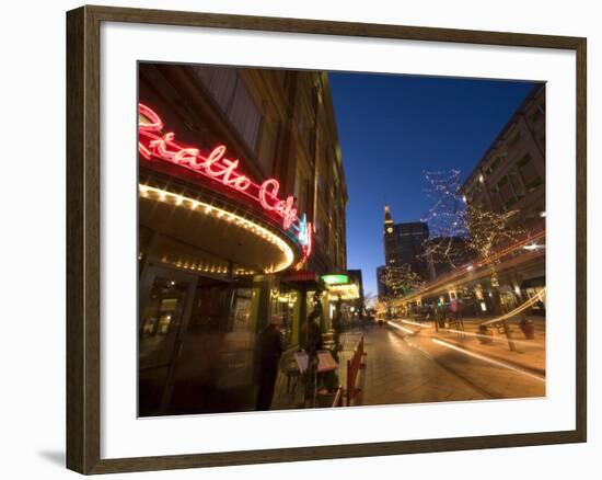 16th Street Walking Mall, Denver, Colorado, USA-Chuck Haney-Framed Photographic Print