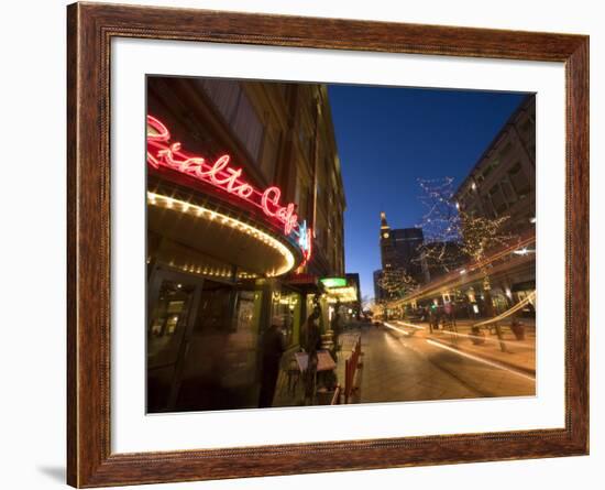 16th Street Walking Mall, Denver, Colorado, USA-Chuck Haney-Framed Photographic Print