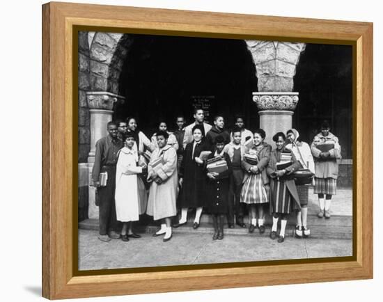 17 African American Students Newly Integrated into a High School-Ed Clark-Framed Premier Image Canvas