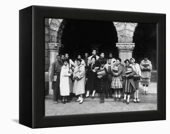 17 African American Students Newly Integrated into a High School-Ed Clark-Framed Premier Image Canvas