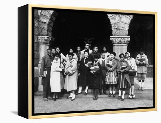 17 African American Students Newly Integrated into a High School-Ed Clark-Framed Premier Image Canvas