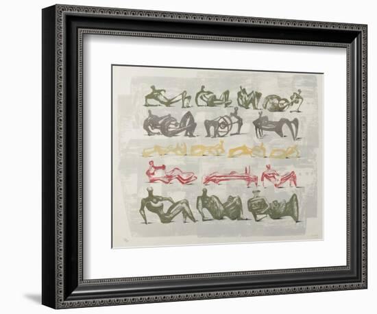 17 Reclining Figures, 1963-Henry Moore-Framed Giclee Print