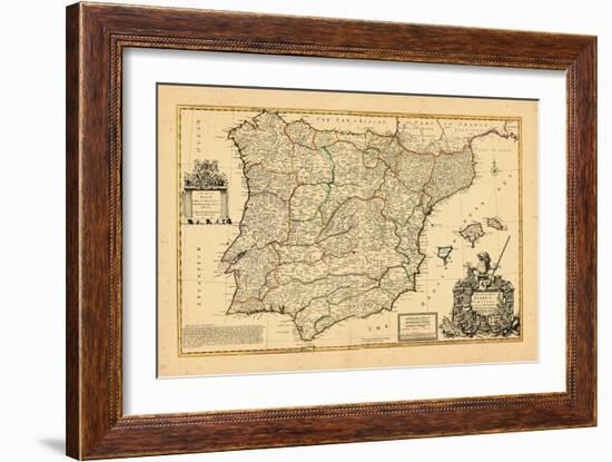 1711, Kingdoms of Portugal and Spain-null-Framed Giclee Print