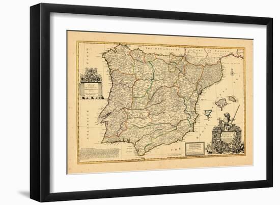 1711, Kingdoms of Portugal and Spain-null-Framed Giclee Print