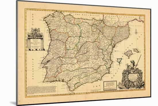 1711, Kingdoms of Portugal and Spain-null-Mounted Giclee Print
