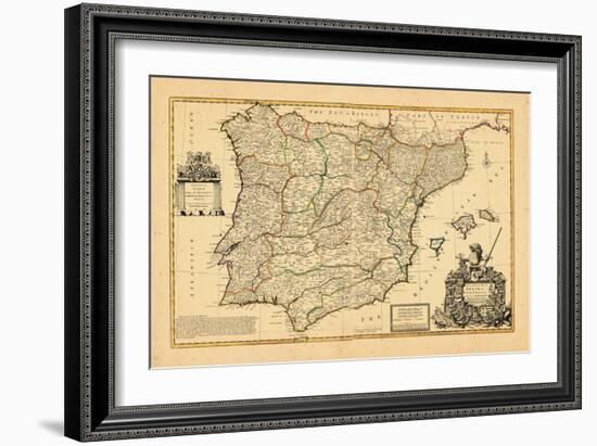 1711, Kingdoms of Portugal and Spain-null-Framed Giclee Print