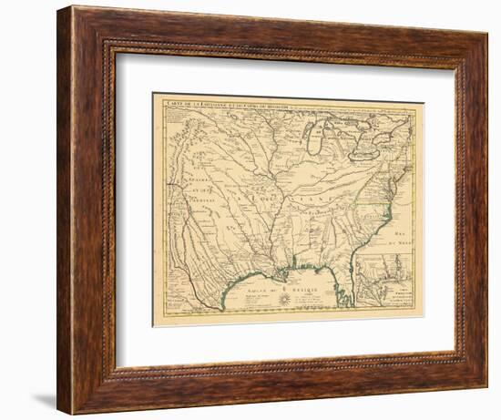 1718, Louisiana, Maryland, North Carolina, South Carolina, United States, Virginia-null-Framed Giclee Print