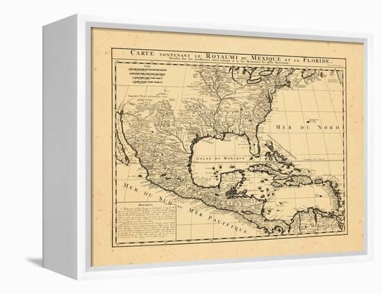 1719, Mexico, Caribbean, United States, West Indies, Central America-null-Framed Premier Image Canvas