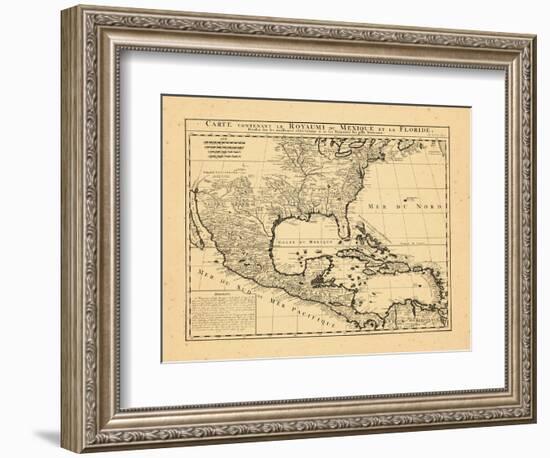 1719, Mexico, Caribbean, United States, West Indies, Central America-null-Framed Premium Giclee Print