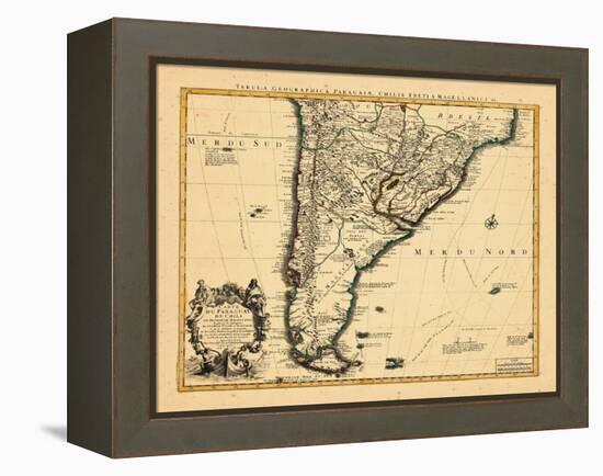 1721, Argentina, Chile, South America-null-Framed Premier Image Canvas