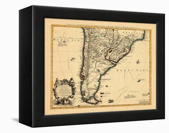 1721, Argentina, Chile, South America-null-Framed Premier Image Canvas