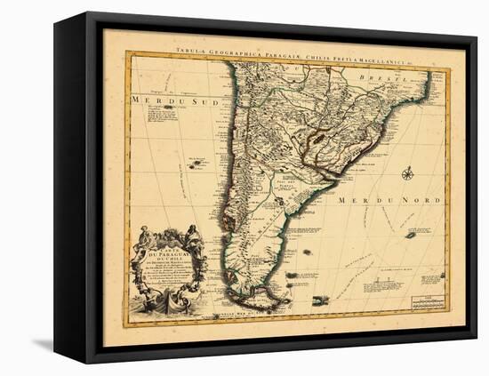 1721, Argentina, Chile, South America-null-Framed Premier Image Canvas