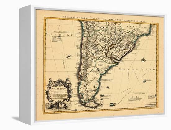 1721, Argentina, Chile, South America-null-Framed Premier Image Canvas