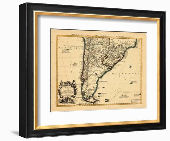 1721, Argentina, Chile, South America-null-Framed Giclee Print