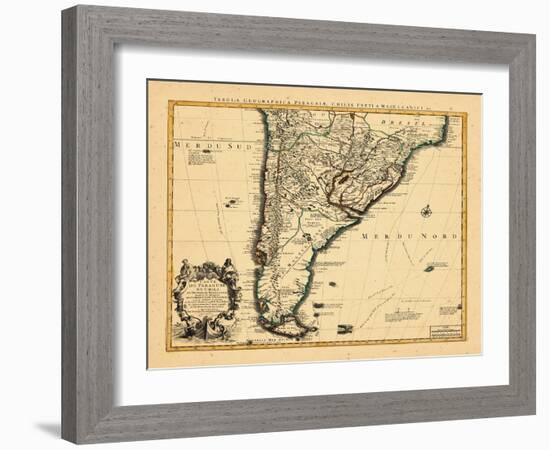 1721, Argentina, Chile, South America-null-Framed Giclee Print