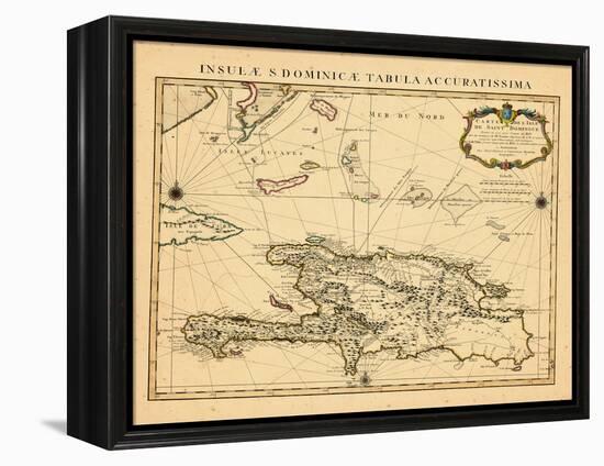 1722, Dominican Republic, HaitiHaiti-null-Framed Premier Image Canvas