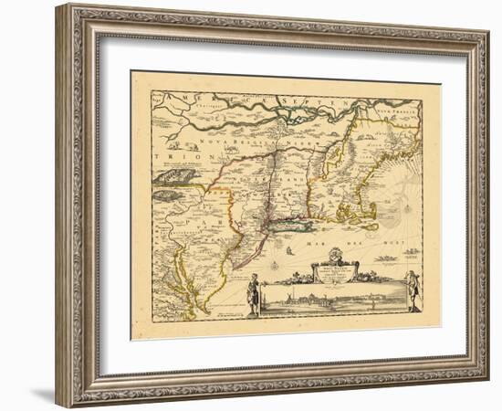 1729, Connecticut, Maine, Maryland, Massachusetts, New Hampshire, New Jersey, New York-null-Framed Giclee Print