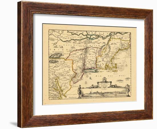 1729, Connecticut, Maine, Maryland, Massachusetts, New Hampshire, New Jersey, New York-null-Framed Giclee Print