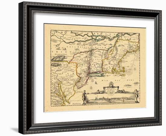 1729, Connecticut, Maine, Maryland, Massachusetts, New Hampshire, New Jersey, New York-null-Framed Giclee Print