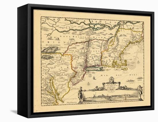 1729, Connecticut, Maine, Maryland, Massachusetts, New Hampshire, New Jersey, New York-null-Framed Premier Image Canvas