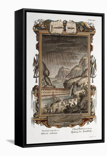 1731 Johann Scheuchzer Noah's Ark Flood-Paul Stewart-Framed Premier Image Canvas