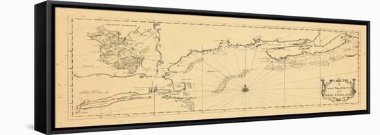 1731, New England, Maine, Massachusetts, New Brunswick, Newfoundland and Labrador, Nova Scotia-null-Framed Premier Image Canvas