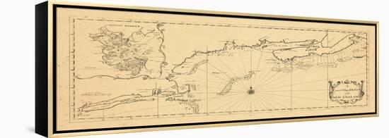 1731, New England, Maine, Massachusetts, New Brunswick, Newfoundland and Labrador, Nova Scotia-null-Framed Premier Image Canvas