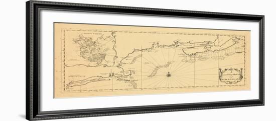 1731, New England, Maine, Massachusetts, New Brunswick, Newfoundland and Labrador, Nova Scotia-null-Framed Giclee Print