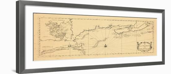 1731, New England, Maine, Massachusetts, New Brunswick, Newfoundland and Labrador, Nova Scotia-null-Framed Giclee Print