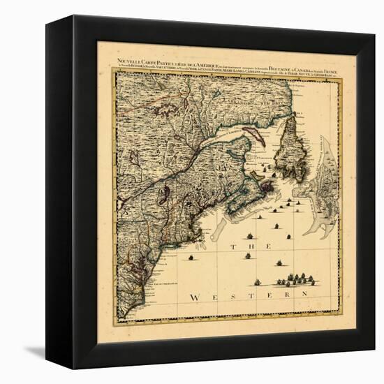 1741, Connecticut, Maine, Massachusetts, New Brunswick, Newfoundland and Labrador, Nova Scotia-null-Framed Premier Image Canvas