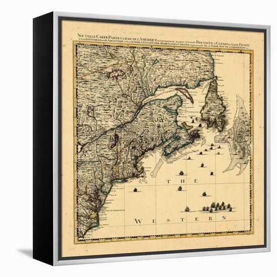 1741, Connecticut, Maine, Massachusetts, New Brunswick, Newfoundland and Labrador, Nova Scotia-null-Framed Premier Image Canvas