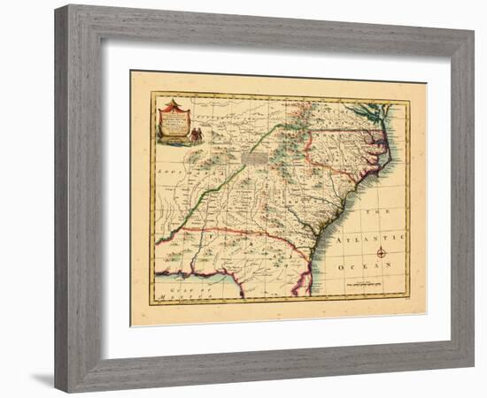 1747, Florida, Georgia, North Carolina, South Carolina-null-Framed Giclee Print